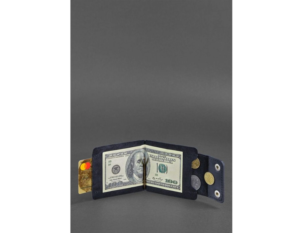 Чоловічий шкіряний портмоне чорний 10.0 затискач для грошей Blancnote BN-PM-10-nn - Фотографія № 2