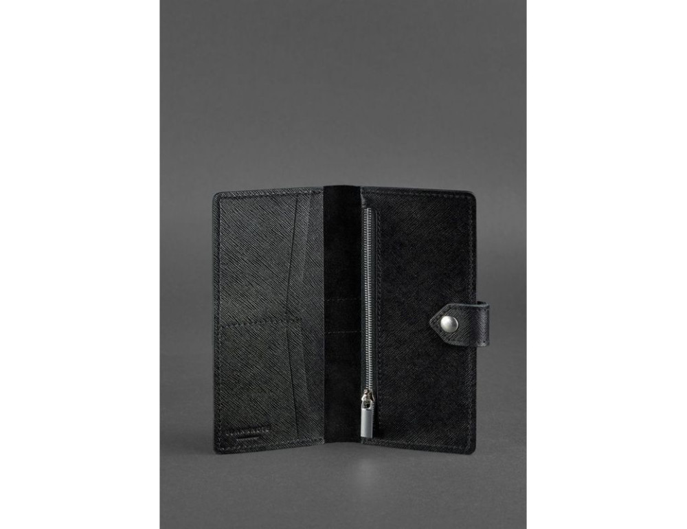 Шкіряне портмоне 3.1 чорне Blancnote BN-PM-3-1-blackwood - Фотографія № 3