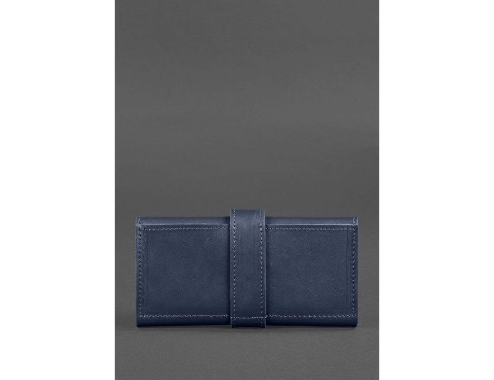 Синій шкіряний гаманець BlankNote BN-PM-3-navy-blue - Фотографія № 4
