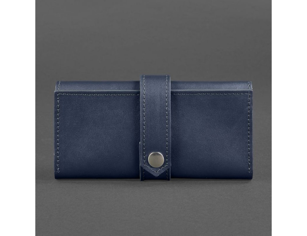 Синій шкіряний гаманець BlankNote BN-PM-3-navy-blue - Фотографія № 5