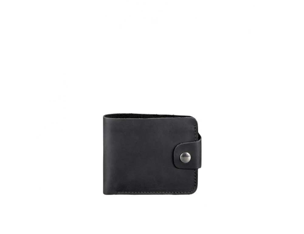 Шкіряне портмоне 4.3 чорне Crazy Horse Blancnote BN-PM-4-3-g-kr - Фотографія № 6
