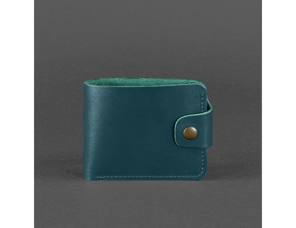 Шкіряне портмоне 4.3 зелене Blancnote BN-PM-4-3-malachite - Фотографія № 5
