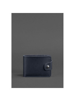 Кожаное портмоне 4.3 темно-синее Blancnote BN-PM-4-3-navy-blue