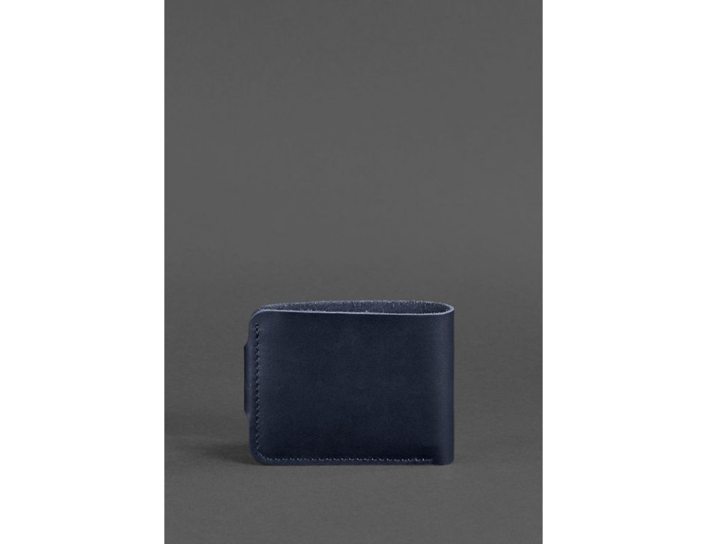 Шкіряне портмоне 4.3 темно-синє Blancnote BN-PM-4-3-navy-blue - Фотографія № 4