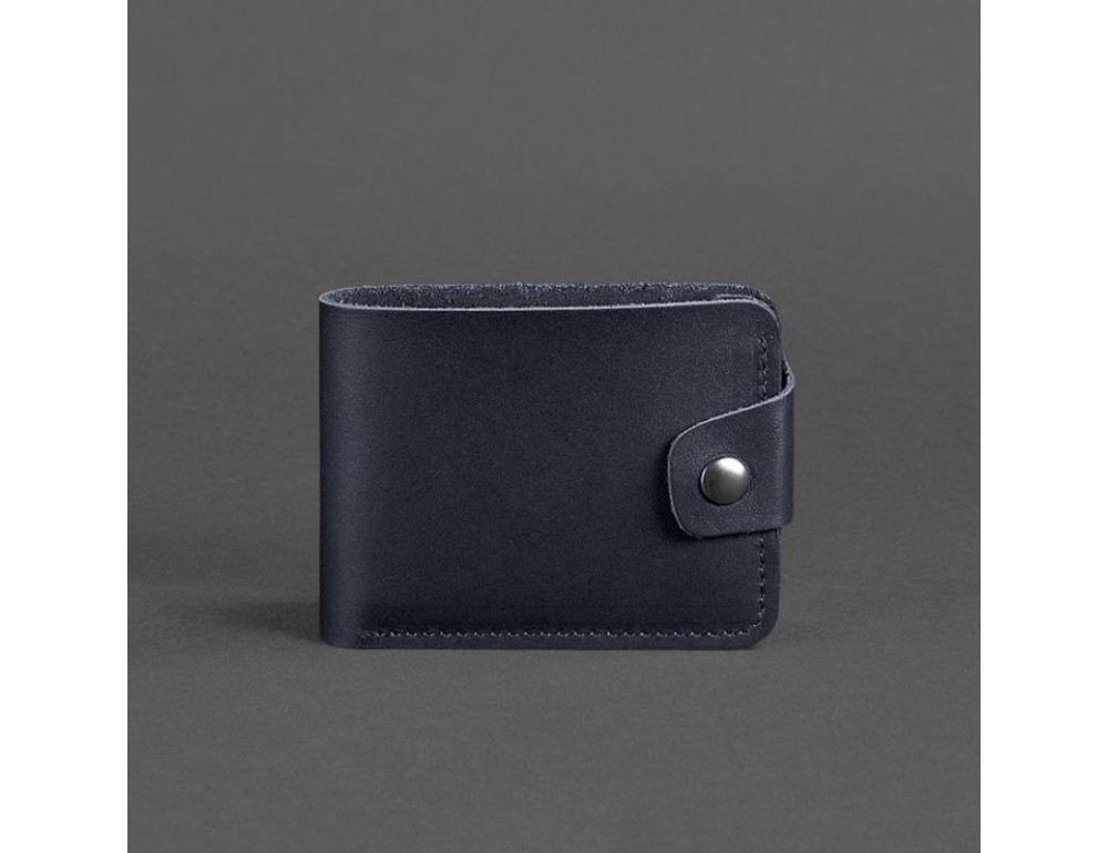 Шкіряне портмоне 4.3 темно-синє Blancnote BN-PM-4-3-navy-blue - Фотографія № 5