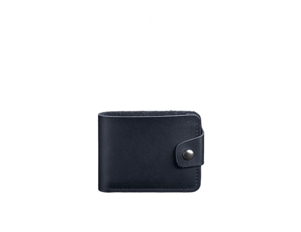 Шкіряне портмоне 4.3 темно-синє Blancnote BN-PM-4-3-navy-blue - Фотографія № 6