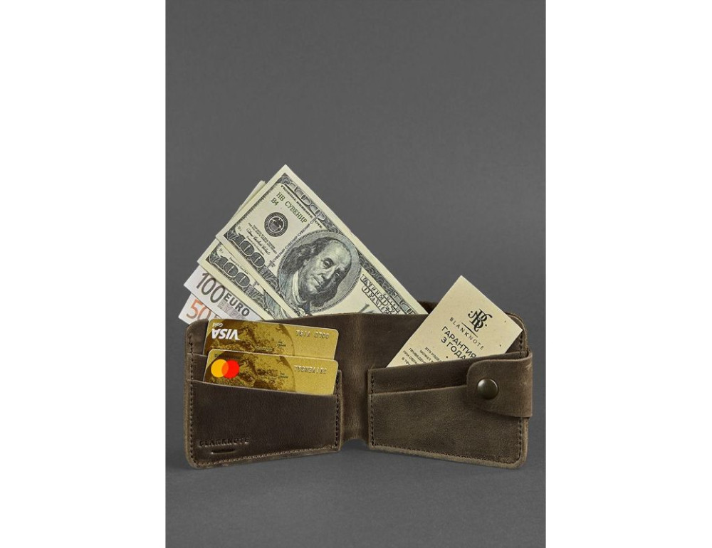 Шкіряне портмоне 4.3 темно-коричневе Blancnote BN-PM-4-3-o - Фотографія № 2