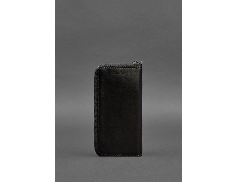 Шкіряне портмоне на блискавці 6.1 Чорне Blancnote BN-PM-6-1-g - Фотографія № 4
