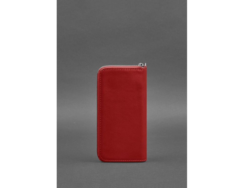 Шкіряне портмоне на блискавці 6.1 червоне BN-PM-6-1-red - Фотографія № 4