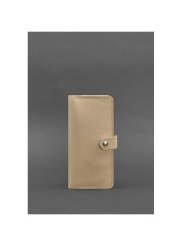 Светло-бежевое кожаное портмоне Blanknote BN-PM-7-light-beige