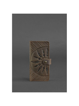 Тёмно-коричневый кожаный кошелек Blanknote BN-PM-7-o-ls