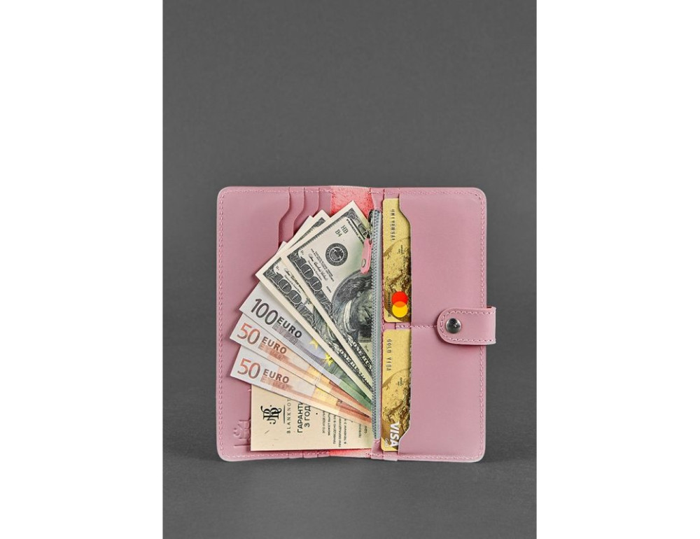 Шкіряне жіноче портмоне 7.0 Рожеве Blancnote BN-PM-7-pink - Фотографія № 2