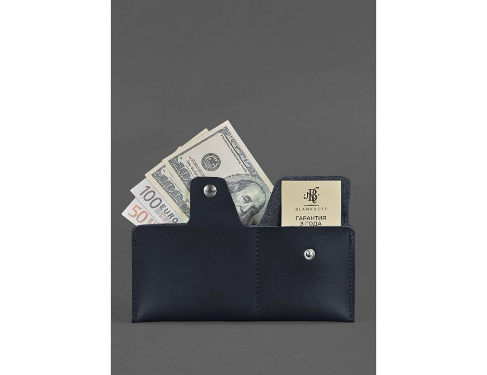 Шкіряне портмоне-купюрник 8.0 чорне Blancnote BN-PM-8-g - Фотографія № 2