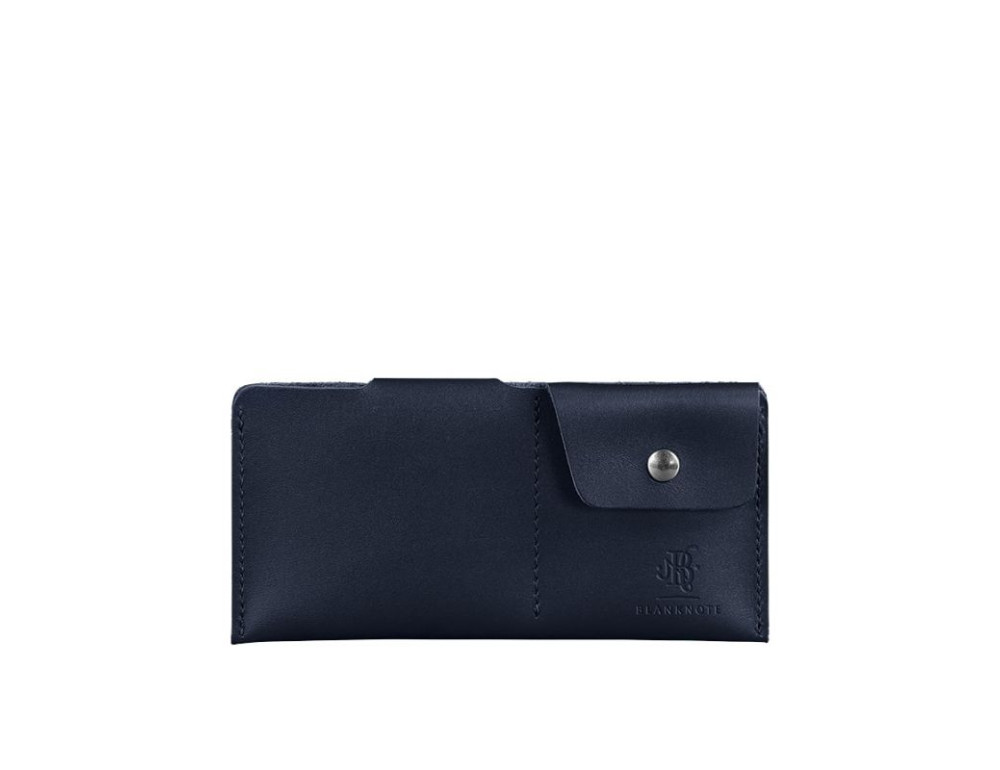 Шкіряне портмоне-купюрник 8.0 темно-синє Blancnote BN-PM-8-navy-blue - Фотографія № 5