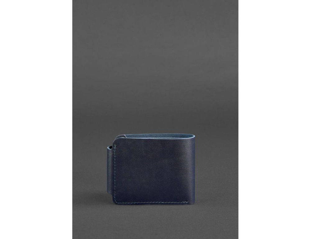 Чоловічий шкіряний портмоне Zeus 9.0 темно-синій Blancnote BN-PM-9-navy-blue - Фотографія № 3