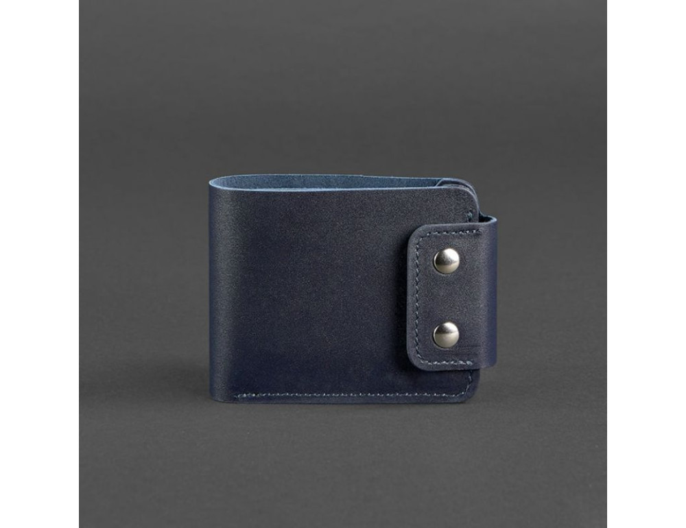 Чоловічий шкіряний портмоне Zeus 9.0 темно-синій Blancnote BN-PM-9-navy-blue - Фотографія № 4