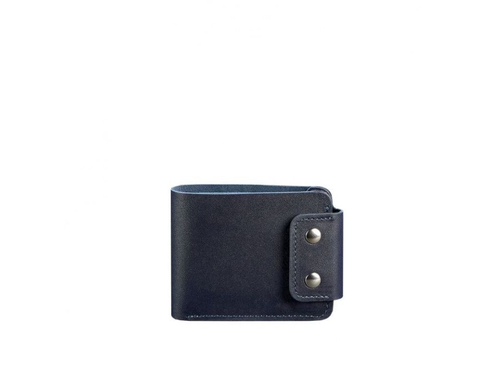 Чоловічий шкіряний портмоне Zeus 9.0 темно-синій Blancnote BN-PM-9-navy-blue - Фотографія № 5