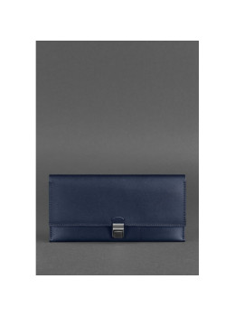 Тёмно-синий кожаный органайзер для документов Blanknote BN-TK-2-NAVY-BLUE