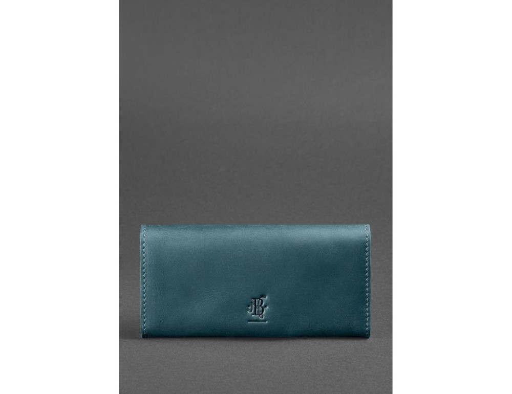 Шкіряний жіночий гаманець Керрі 1.0 зелений Blancnote BN-W-1-malachite - Фотографія № 4