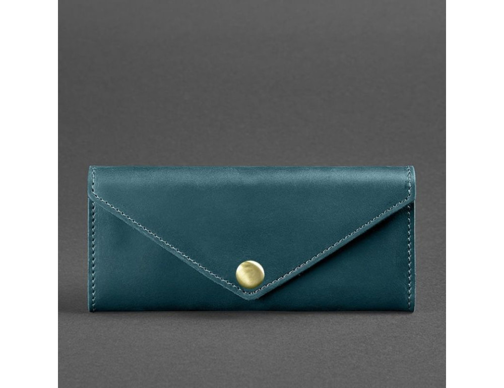 Шкіряний жіночий гаманець Керрі 1.0 зелений Blancnote BN-W-1-malachite - Фотографія № 5