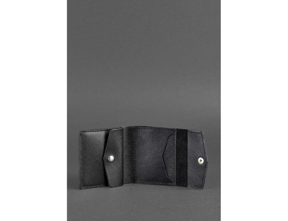 Шкіряний гаманець 2.1 чорний Blackwood Blanknote BN-W-2-1-blackwood - Фотографія № 3