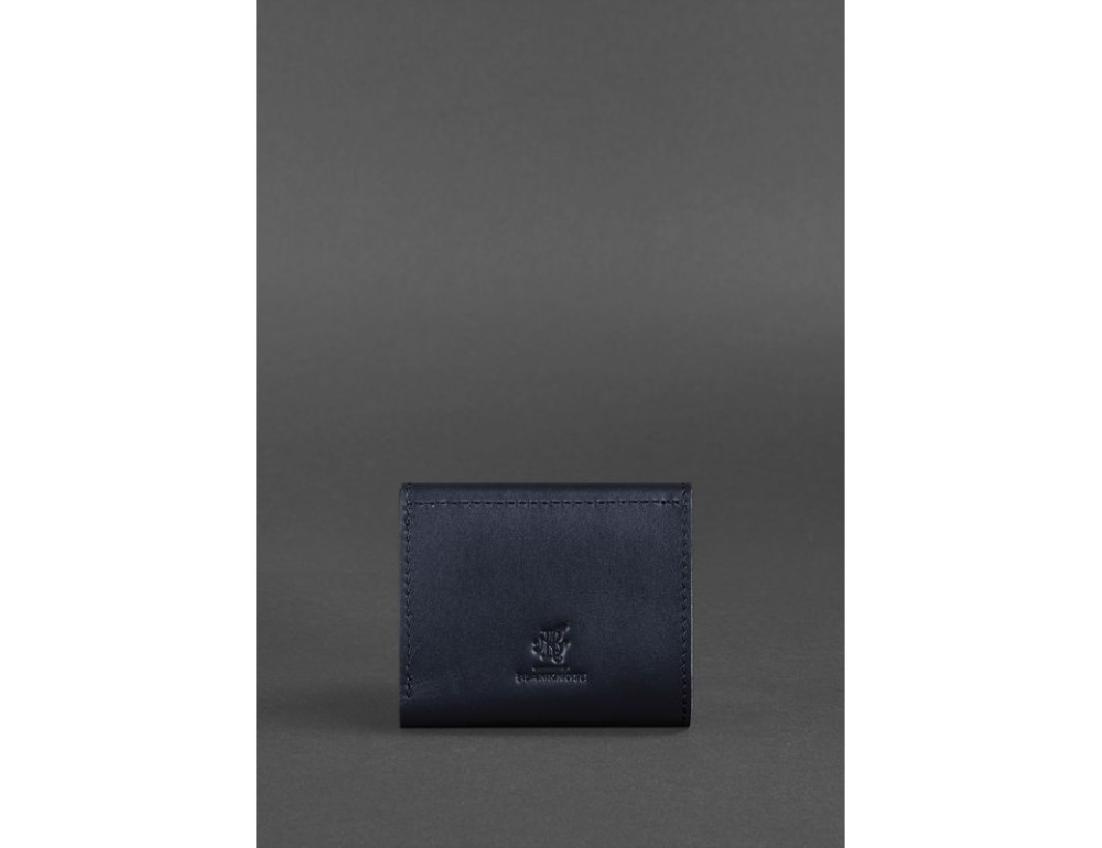 Шкіряний гаманець 2.1 темно-синій Краст Blanknote BN-W-2-1-navy-blue - Фотографія № 4