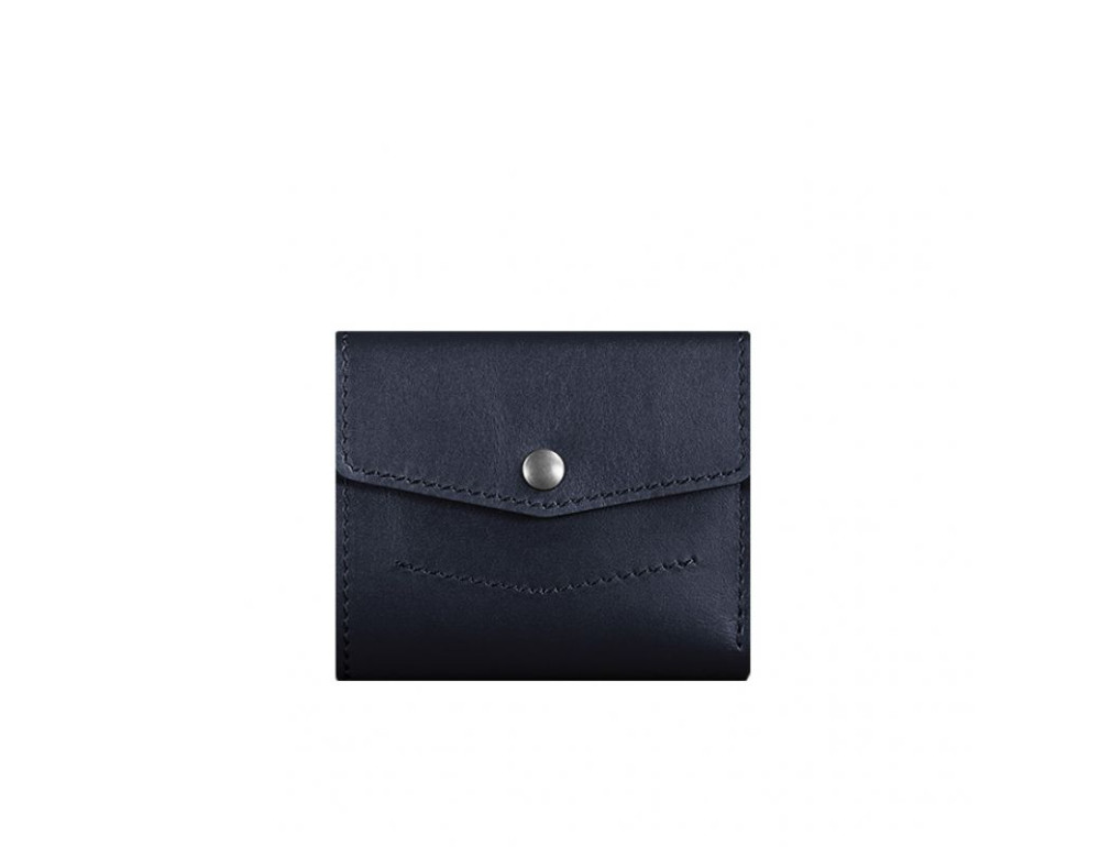 Шкіряний гаманець 2.1 темно-синій Краст Blanknote BN-W-2-1-navy-blue - Фотографія № 6