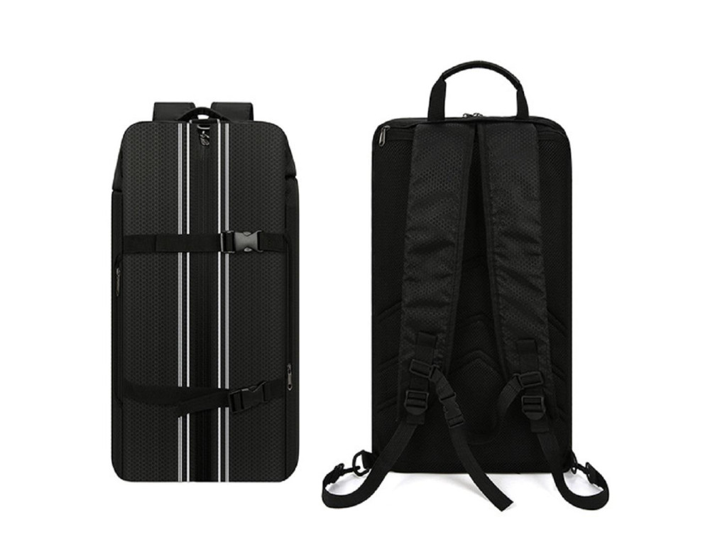 Сумка трансформер унисекс текстильная черная Confident TB2-T-22208A - Фото № 8
