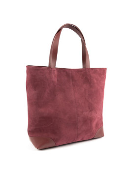 Женская замшевая сумка шоппер Firenze Italy CH-018BO-Y-VP (бордовая)