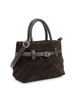 Мягкая замшевая сумка кроссбоди с акцентным ремешком Firenze Italy F-IT-05253DB