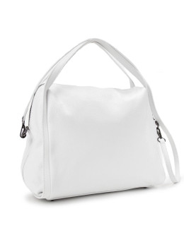 Удобная мягкая кожаная белая сумка Firenze Italy F-IT-1041W