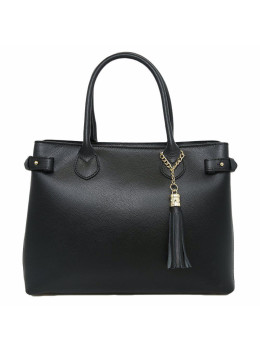 Классическая женская черная кожаная сумка Firenze Italy F-IT-7611A