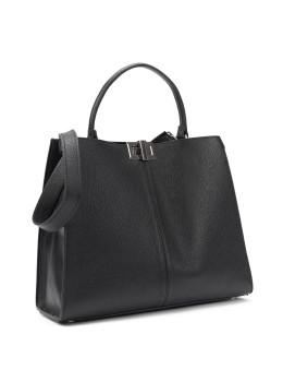 Женская кожаная сумка-шоппер среднего размера VIRGINIA CONTI VC02803black
