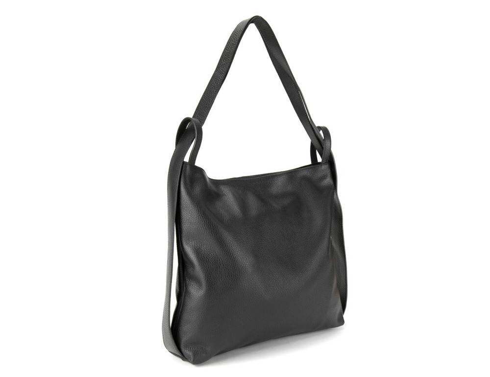 Шкіряна чорна сумка шоппер Firenze Italy F-IT-7620A - Фотографія № 2
