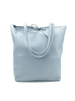 Женская кожаная сумка шоппер голубая Firenze Italy F-IT-7622BLM