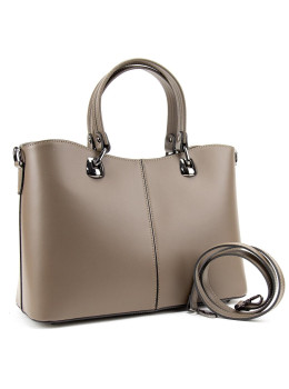 Темно-бежевая кожаная женская сумка средних размеров Firenze Italy F-IT-7627DB