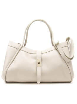 Кожаная бежевая большая сумка Firenze Italy F-IT-7641B