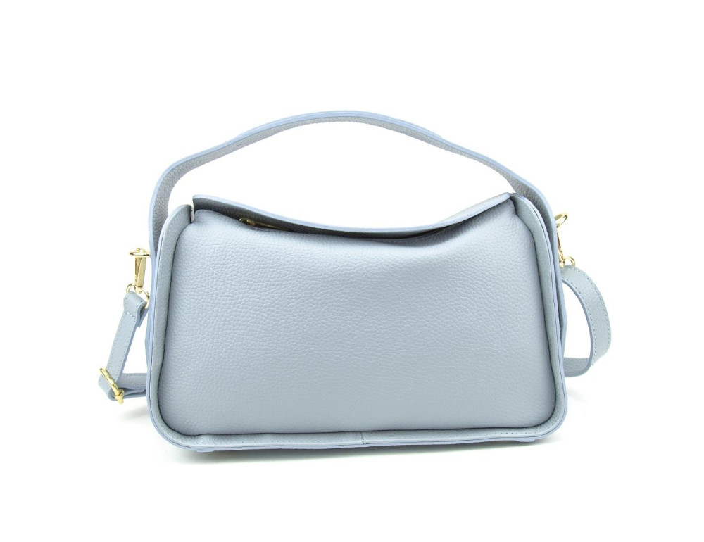 Містка шкіряна блакитна сумка кросбоді Firenze Italy F-IT-9570BL - Фотографія № 3