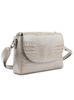 Сумка жіноча шкіряна крос-боді Firenze Italy F-IT-9804BCR Beige (Reptile Embossed)