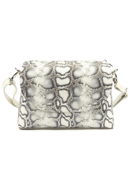 Сумка жіноча шкіряна крос-боді Firenze Italy F-IT-9804P-S Beige (Python Embossed)