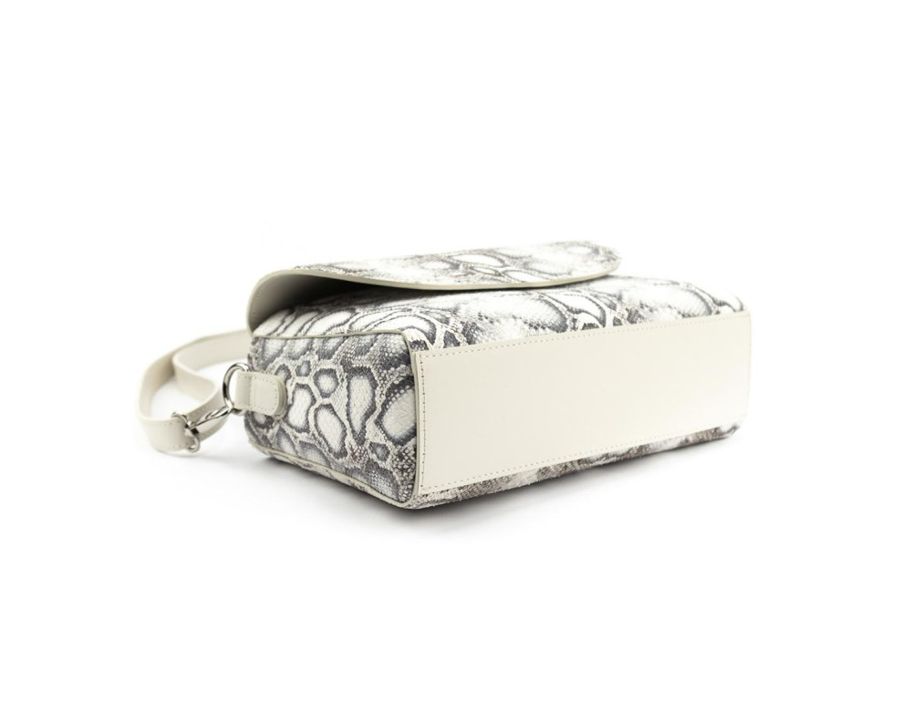 Сумка жіноча шкіряна крос-боді Firenze Italy F-IT-9804P-S Beige (Python Embossed) - Фотографія № 5