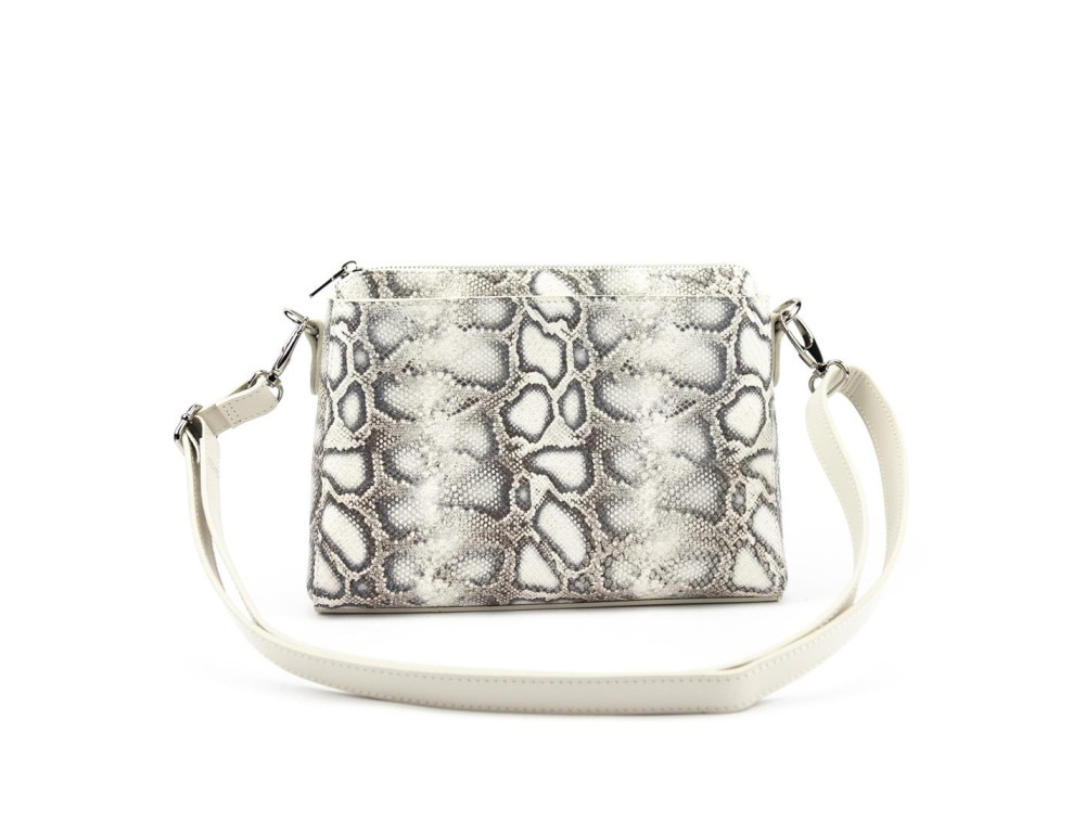 Сумка жіноча шкіряна крос-боді Firenze Italy F-IT-9804P-S Beige (Python Embossed) - Фотографія № 6