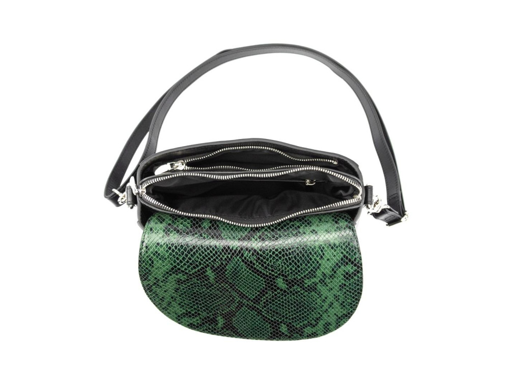 Сумка жіноча шкіряна крос-боді Firenze Italy F-IT-9804SN-G Olive - Фотографія № 2