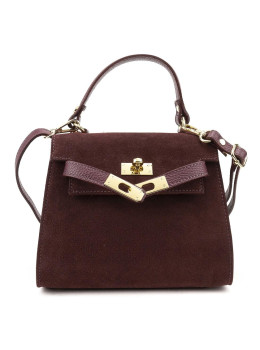 Небольшая классическая замшевая сумочка Firenze Italy F-IT-98667BO