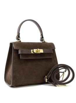 Небольшая классическая замшевая сумочка Firenze Italy F-IT-98667DB