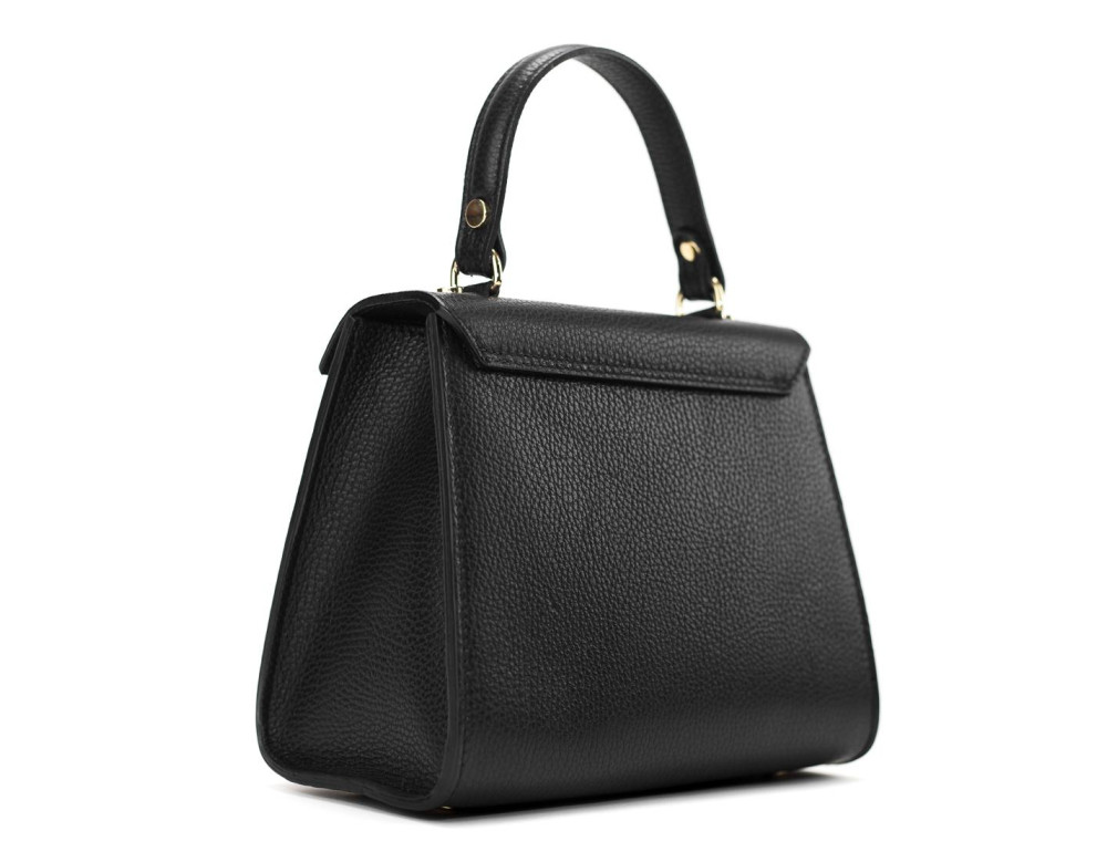 Жіноча класична шкіряна сумочка Virginia Conti VC02733Black (чорна, Італія) - Фотографія № 3