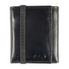 Мужской кожаный кошелёк на резинке Ashwood 1265 VT Black