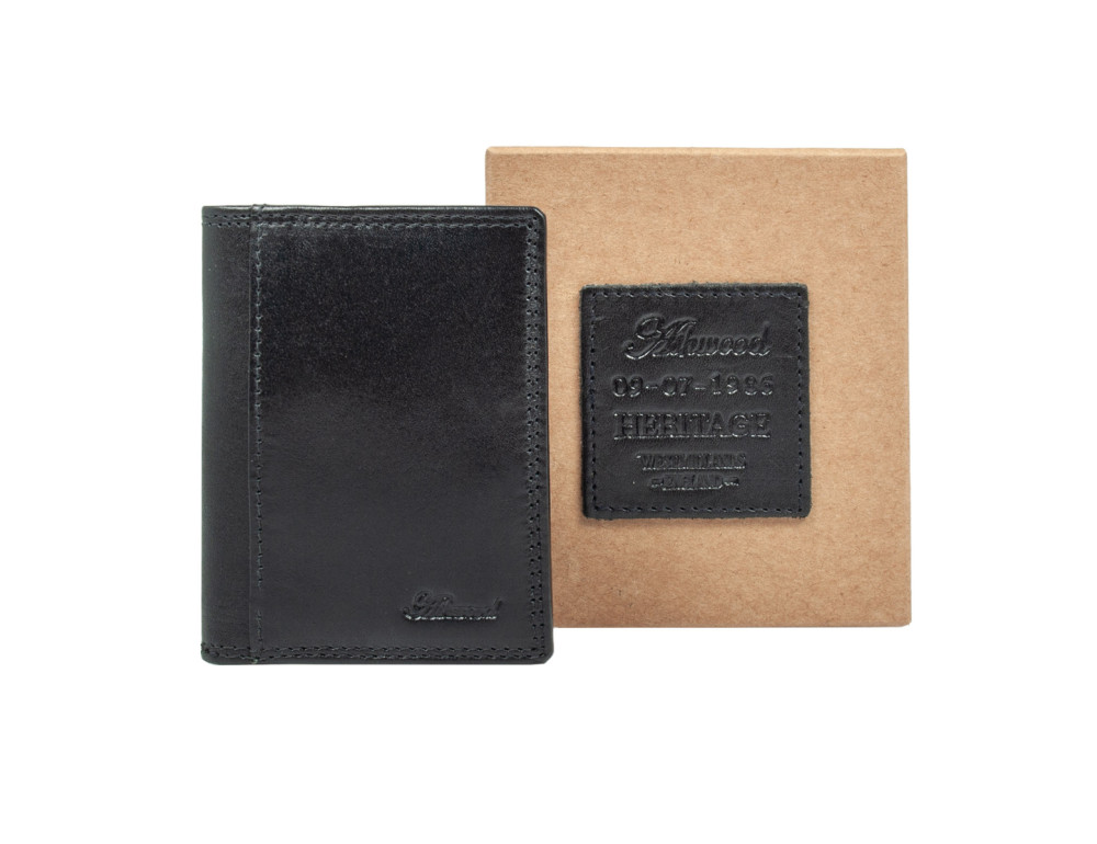 Картхолдер из натуральной кожи Ashwood 1290 VT Black (Черный) - Фото № 6
