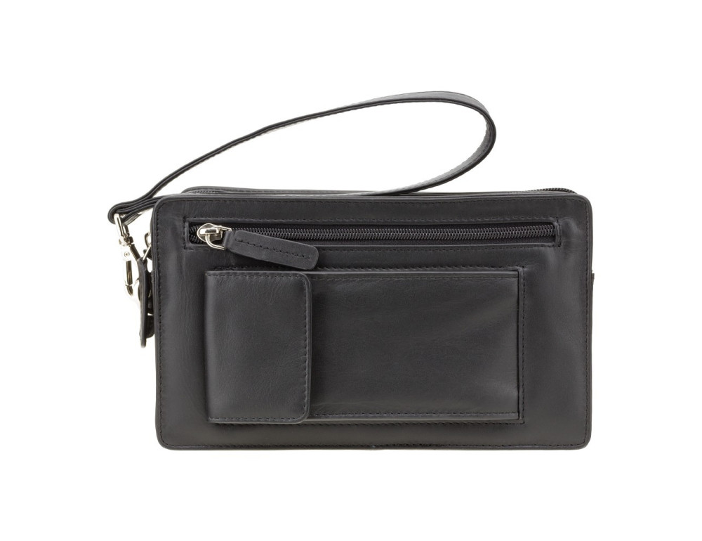Барсетка чоловіча з двома відділеннями Visconti 18233 BLK Wrist Bag - Фотографія № 1 Барсетка чоловіча з двома відділеннями Visconti 18233 BLK Wrist Bag - Фотографія № 1