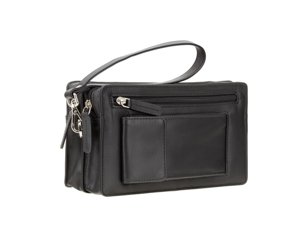 Барсетка чоловіча з двома відділеннями Visconti 18233 BLK Wrist Bag - Фотографія № 2